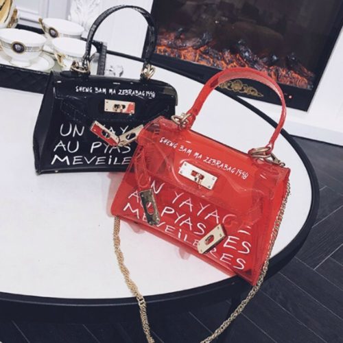 Sac transparent plastique imprimé